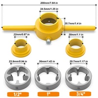 1/2 \ "3/4 \" 1 \ "Kit de matrice de filetage de tuyau en plastique PVC bricolage réparation de robinet de pompe d'outil à main avec enfileur de tuyau conique personnalisable OEM
