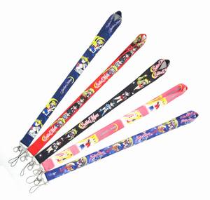 Lanyards with Logo Sailor Moon Anime Custom Sublimation Keychain Lanyards for ID Badges Keychain Card Phone Hanging