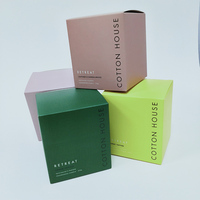 Cajas de Embalaje para Velas Personalizadas de Papel Ecológico de 10 oz, Laminación Mate, Grabado en Relieve, Materiales Reciclados, Vela Perfumada de Lujo