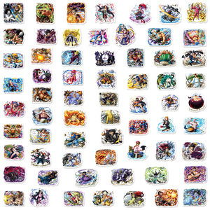 65 Uds <span class=keywords><strong>Anime</strong></span> pirata Graffiti pegatinas de PVC decoración del hogar impermeable niños escritorio calcomanías para ordenador guitarra mano cuenta - Product Image 3