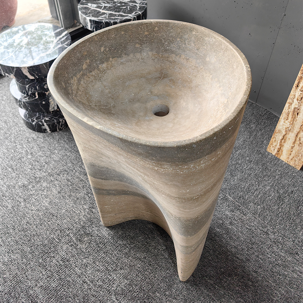 pedestal sinks travertine