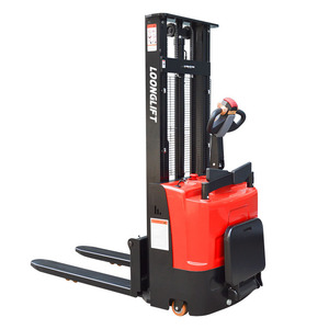 Apilador hidráulico elevado con plataforma de operación pequeña, con patas de propulsión, totalmente eléctrico 4x4, con batería de plomo-ácido - Product Image 1