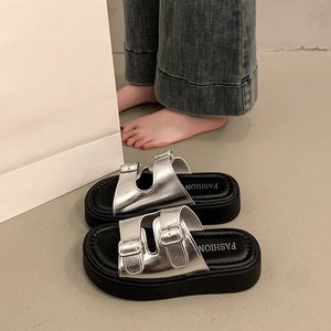 Sandales de plage décontractées à talons épais et semelles souples pour femme, nouveau style 2026, chaussures tendance pour femme - Product Image 3