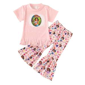 Conjunto de Ropa Personalizado para Bebé Niña, Ropa Infantil de Boutique, Conjunto de Ropa Casual para Niños, Top de Manga Corta y Pantalones de Campana - Product Image 3