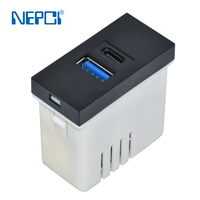 Suministros Eléctricos NEPCI Módulo de Cargador Rápido USB de 22.5X45MM XJY-USB-A61A-20AC Toma de Corriente de Carga Rápida USB de 20W