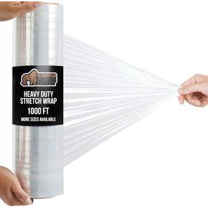 Envoltura Elástica de Alta Resistencia de 1000 Pies x 24 Pulgadas, Película Protectora Transparente Resistente a Pinchazos de Uso Industrial - Product Image 1
