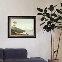 Tableaux de paysages européens et fleurs, impressions vintage, art mural encadré en bois, articles de décoration intérieure, toiles de luxe à suspendre