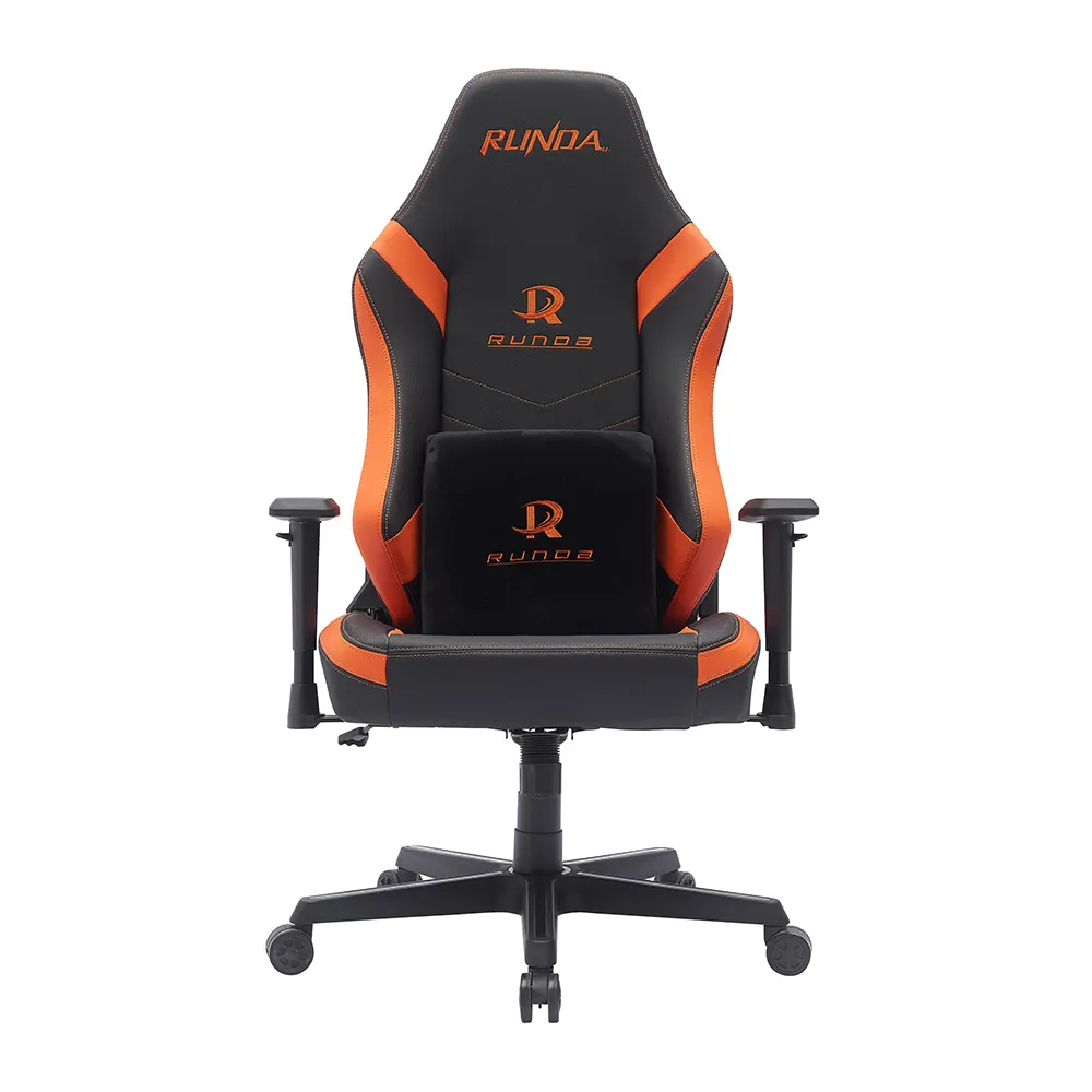 Runda Newest Durable Adjustable Armrest Silla Gamer Gaming Chair Orange