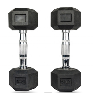 Haltères hexagonales noires fixes, équipement <span class=keywords><strong>de</strong></span> gymnastique, <span class=keywords><strong>musculation</strong></span>, 1 pièce - Product Image 4