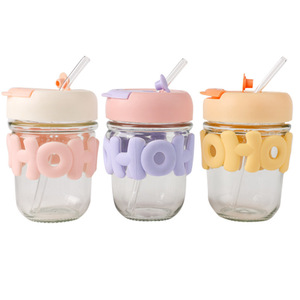 Vaso Doble con Pajita y Diseño de Letras Bonitas, Portátil para Viajes - Product Image 5