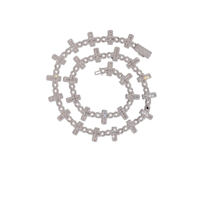 Cadena Cubana de Moissanita de Alta Demanda con Incrustaciones de Plata, Acabado en Oro y Plata, Joyería de Moda Personalizada al por Mayor para Regalo y Venta - Product Image 1