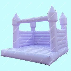 Casa di rimbalzo rosa pastello bianca del castello di salto rimbalzante gonfiabile commerciale materiale del PVC per il noleggio del partito degli adulti dei bambini - Product Image 3