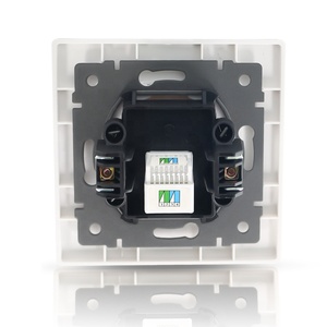 Prise murale téléphonique simple CAT3 de type 86, cadre PC blanc, noir, gris, norme européenne UE, pour usage domestique – Meilleures ventes - Product Image 6