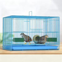 Cage à oiseaux pliable en fil métallique pour cailles, poussins, canetons, pigeons avec plateau, mangeoires et abreuvoirs – Fournitures d'alimentation pour animaux de compagnie