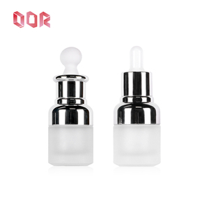 Customized Dropper <b>Bottle</b> Silver Essential Oil <b>Bottle</b> <b>Glass</b> <b>Bottle</b> Customized Cosmetics Container <b>Empty</b> with Rubber Dropper - Product Image 3