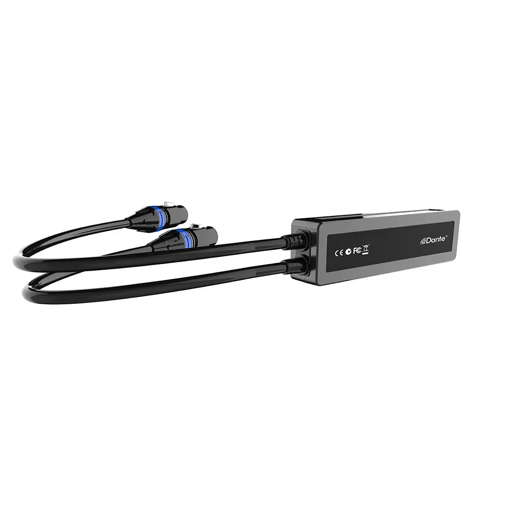 2021 Bestes kosten günstiges Netzwerk IP Audio 2CH Dante Adapter Dante Audio Interface Dante IO