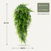 Fougère artificielle de Boston suspendue, plante grimpante en PE, verdure artificielle 80 cm, pour décoration murale intérieure, panier, café, vente en gros