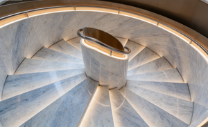 Mármol Moderno de Brasil, <span class=keywords><strong>Piedra</strong></span> Natural de Lujo, Color Azul Cielo con Nubes Blancas, Gran Losa Translúcida para Fregadero de Cocina, Baño, <span class=keywords><strong>Escaleras</strong></span>, Interiores - Product Image 6