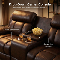 Ensemble de canapés inclinables en cuir véritable de qualité supérieure pour salon familial, fauteuil inclinable en cuir véritable, canapé sectionnel