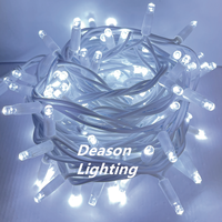 Câble blanc IP65 33 pieds 10 m 100 LED Guirlande lumineuse de Noël en caoutchouc pour extérieur avec remplissage de colle