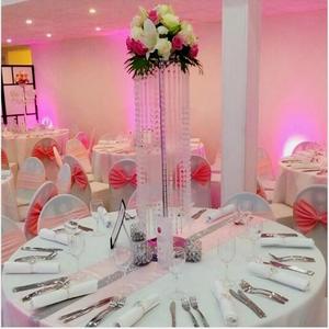 Accesorios de decoración para lugar de boda, plomo de carretera, cortina de cuentas acrílicas de estilo europeo, soporte de flores, florero de mesa - Product Image 4