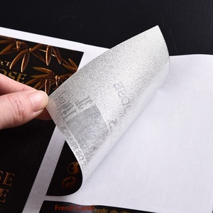 Étiquette ronde adhésive en aluminium givré pour vin rouge, avec estampage à chaud, impression de logo réfractaire en relief sur le devant et le dos - Product Image 3