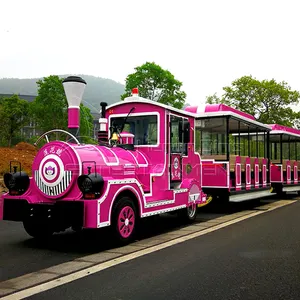 Electric Tourist Trackless Train Attraction Electric Tourist Road Train Sightseeing Tourist Trackless Train Manufacturer