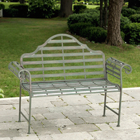 2026 multifonctionnel vert rustique mémorial jardin cimetière robuste recyclé indonésien fer papillon banc de jardin avec Parasol