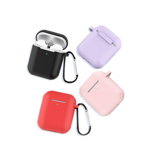 Nueva Funda Protectora de Silicona TPU <span class=keywords><strong>para</strong></span> Air Pods con Mosquetón Antipérdida <span class=keywords><strong>para</strong></span> Estuche de Carga de <span class=keywords><strong>Airpods</strong></span> - Product Image 4