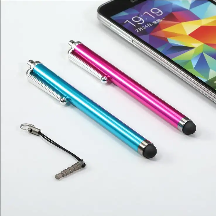 Stylus kalem 2 in1 kapasitif Stylus kalem ile tükenmez kalem yazma duyarlı Stylus ucu ile mobil telefon askısı kordon
