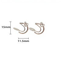 Boucles d'oreilles de luxe en argent à clipser pour femmes, invisibles et indolores, en forme de spirale anti-moustiques, vente directe usine, livraison rapide 2026