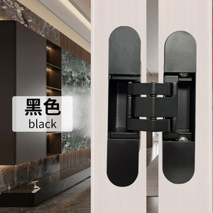 Bisagra Oculta para Puerta, Ajustable en 3D, de Aleación de Zinc Plateada, Herraje Plegable para Puerta Oculta - Product Image 2