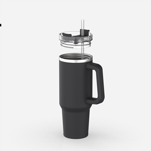 40oz h1.0 पानी वैक्यूम पीने टंबलर डबल दीवार के साथ इन्सुलेट बियर मग हैंडल पुआल स्टेनलेस स्टील सफेद बॉक्स आधुनिक - Product Image 2