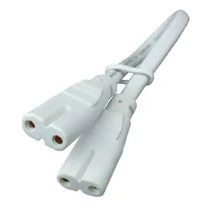 Linha de conector de 20cm t5, 2 furos, cabo de tubo fluorescente led t8 integrado