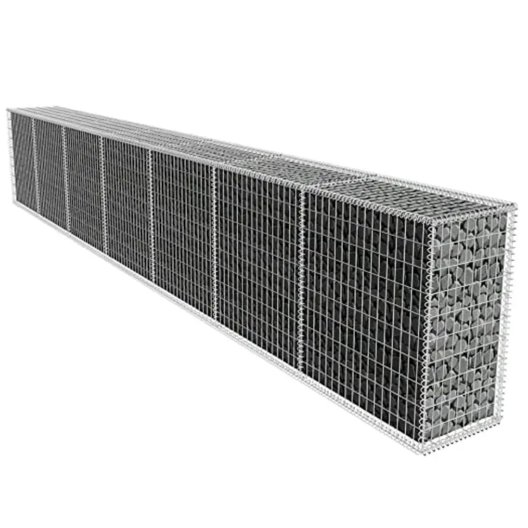 Ekonomik kaynaklı gabin kutusu tel çit/bahçe gabion manzara/kaynaklı gabion taş kafes istinat duvarı