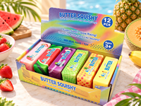 Vente en gros directe usine : Mini jouet souple en PU en forme de bâton de beurre à thème fruité, réaliste, à remontée lente, anti-stress, OEM ODM