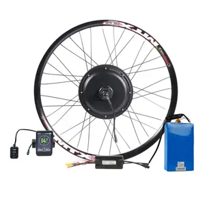 High quality ebike conversion kit 1500w with battery electric bike kit brushless rear motor wheel kit for ebike