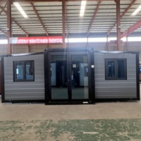 Maison préfabriquée portable rapide à construire de 20 pieds ou 40 pieds, mini-maison pliable de 2, 3, 4 ou 5 chambres, conteneur extensible, villa de luxe préfabriquée