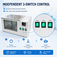 Cenlee Thermostatic Water Bath Dual View LED Display Stainless Steel Circulating Bath untuk Distilasi Pengeringan Konsentrasi Laboratorium