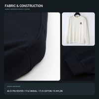 Haut de rugby pour hommes grandes tailles, col rond, manches longues, épais, décontracté, sportif, vintage, style preppy, pour l'extérieur, grande taille, à superposer