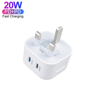 Prise britannique 3 broches Max 40W double Type C 20W PD adaptateur de chargeur d'alimentation pour <span class=keywords><strong>iPhone</strong></span> 15 <span class=keywords><strong>14</strong></span> 13 12 <span class=keywords><strong>Pro</strong></span> <span class=keywords><strong>USB</strong></span> C chargeur Portable - Product Image 4