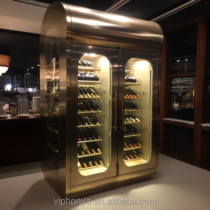 <span class=keywords><strong>Mobile</strong></span> Bar Moderno di Lusso in Acciaio Inox Estensibile <span class=keywords><strong>con</strong></span> Frigorifero Elettrico Premium per Vini, Arredamento per Cucina e Casa - Product Image 4