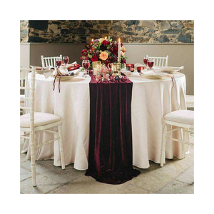 Caminos de mesa de algodón Jacquard de color melocotón Diseño impreso tejido para uso gastronómico y hotelero - Product Image 4