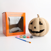 Citrouille en pulpe de papier biodégradable et écologique, certifiée FSC, avec logo personnalisé, réutilisable, pour décoration intérieure d'Halloween