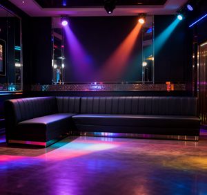 Canapé de bar KTV commercial moderne à structure métallique durable et écologique personnalisé pour les salons de narguilé VIP Discothèques Cafs - Product Image 1