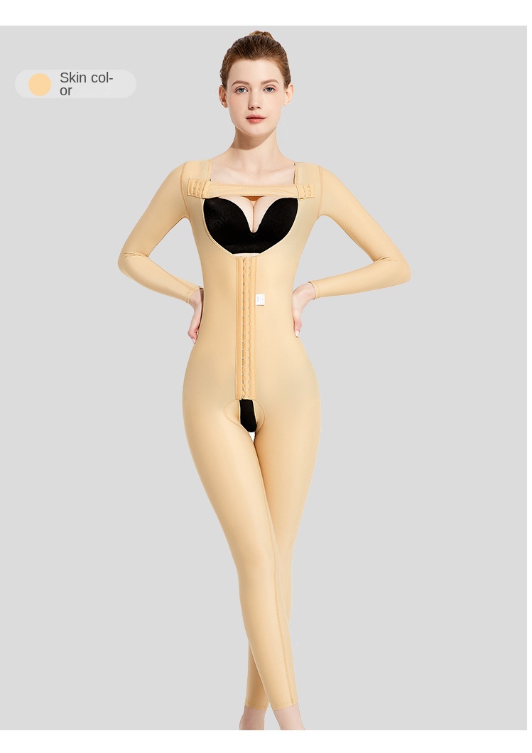ZOYIAME Post Surgery Liposuction BBL Full Body Shaper Postpartum Hip Lift OP Fajas Long Sleeve Compression Garment Shapewear