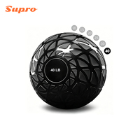 Balón Medicinal Antideslizante de Goma Supro de 10-40 LB, Balón Medicinal Resistente para Crossfit y Entrenamiento de Fuerza en el Gimnasio
