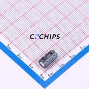 Condensador Electrolítico de Aluminio de Montaje Pasante DHC035M107E124S1AA, D6.3xL12mm 100uF 20% 35V 169mA-120Hz - Product Image 1