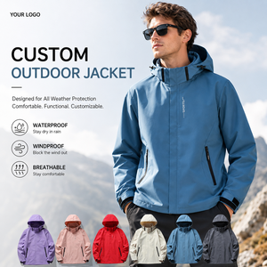 Veste de randonnée imperméable personnalisée pour femme, vêtements de sport d'extérieur, veste à capuche respirante, vêtements de montagne, vêtements de travail - Product Image 1