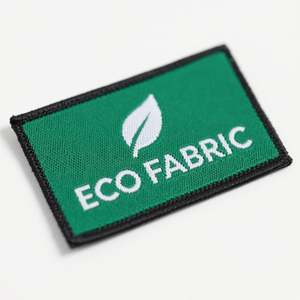 Etiquetas de ropa de pliegue final personalizadas Ropa de producto de fábrica Etiquetas de camiseta personalizadas Etiqueta tejida de Damasco para ropa - Product Image 1